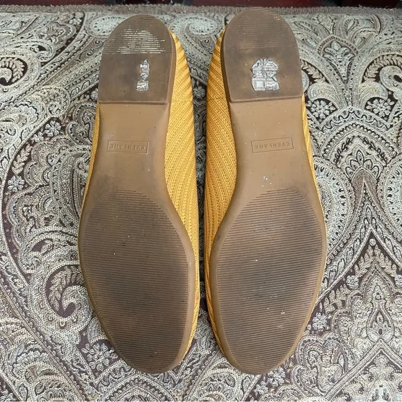 Everlane The Day Glove in ReKnit Flats Slip On Shoes in Mustard Yellow Size 9.5
