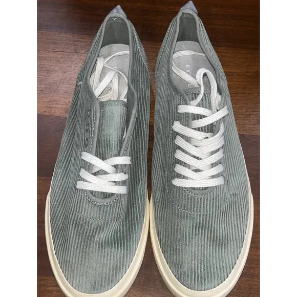 Everlane The Forever Sneaker in Dark Sage 10 New Mens Corduroy Shoes