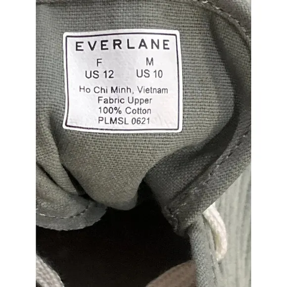 Everlane The Forever Sneaker in Dark Sage 10 New Mens Corduroy Shoes