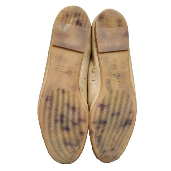 Everlane The Italian Leather Day Glove Flats in Tan-Brown sz 8 Women's