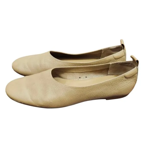 Everlane The Italian Leather Day Glove Flats in Tan-Brown sz 8 Women's