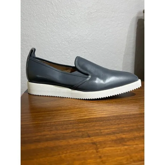 Everlane The Leather Street Shoe in Grey New Womens Wedge Loafer