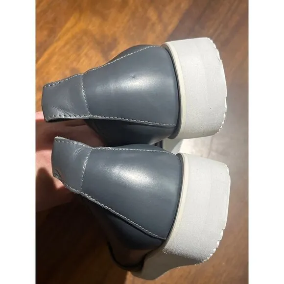 Everlane The Leather Street Shoe in Grey New Womens Wedge Loafer