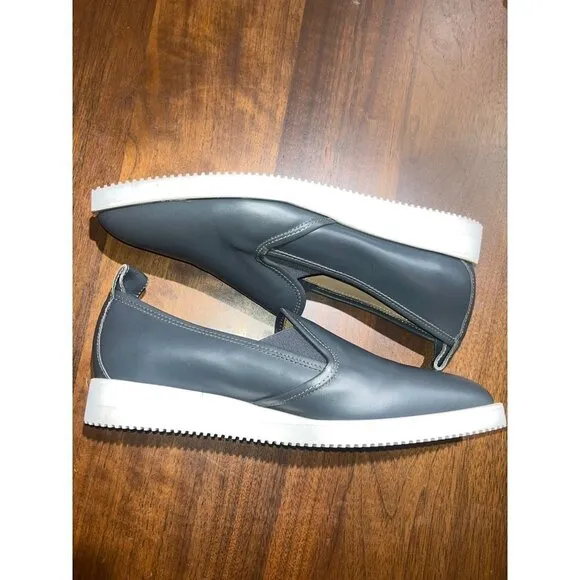 Everlane The Leather Street Shoe in Grey New Womens Wedge Loafer