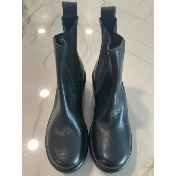 Everlane The Puffa Boots in Black Leather 8.5 New Womens Mid Booties