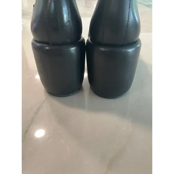 Everlane The Puffa Boots in Black Leather 8.5 New Womens Mid Booties