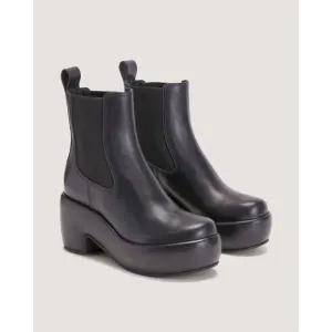 Everlane The Puffa Boots in Black Leather 8.5 New Womens Mid Booties