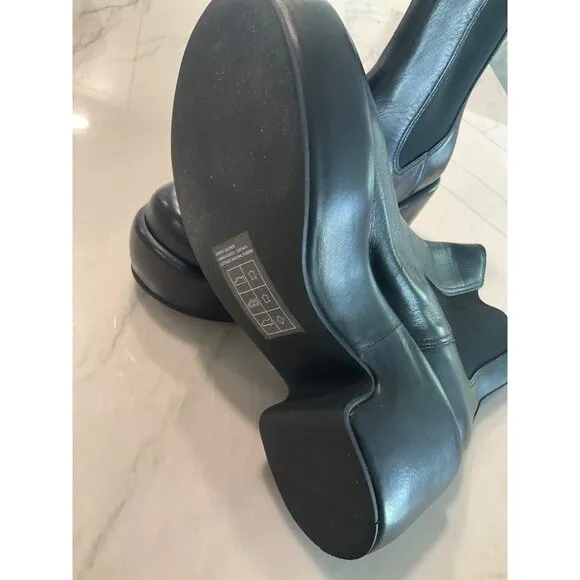 Everlane The Puffa Boots in Black Leather 8.5 New Womens Mid Booties