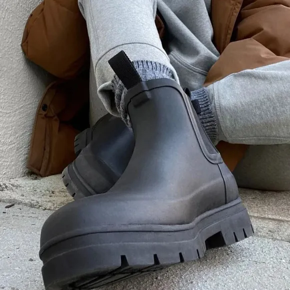 Everlane The Rain Boots in Black New Womens Rubber Booties