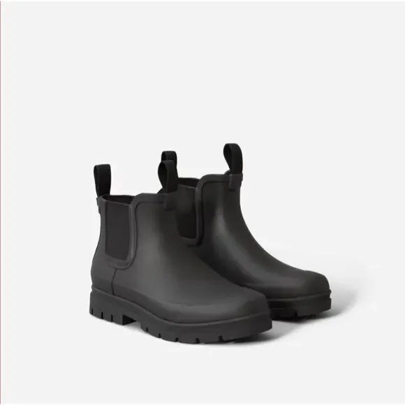 Everlane The Rain Boots in Black New Womens Rubber Booties