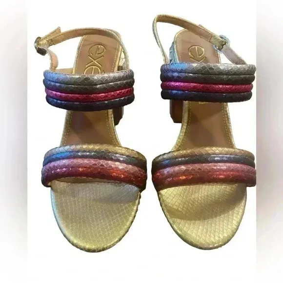 EXÈ MONA COLOR STRAP GOLD HEEL Size 6 (36)