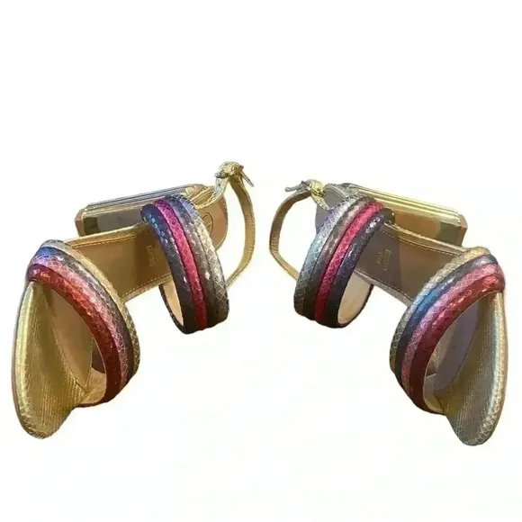 EXÈ MONA COLOR STRAP GOLD HEEL Size 6 (36)