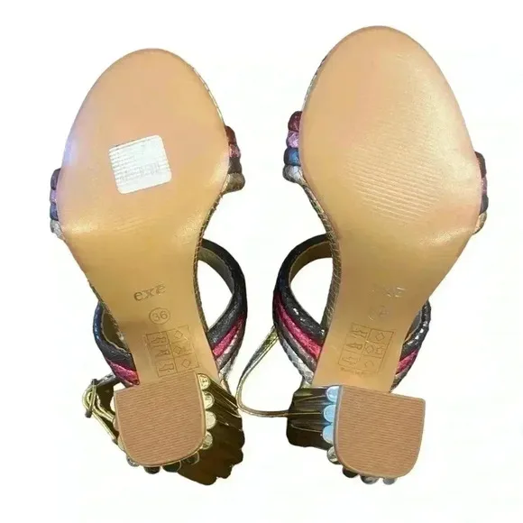 EXÈ MONA COLOR STRAP GOLD HEEL Size 6 (36)