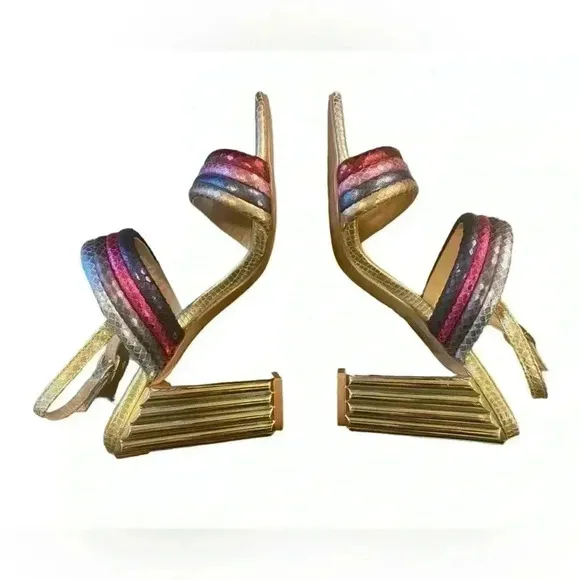 EXÈ MONA COLOR STRAP GOLD HEEL Size 6 (36)