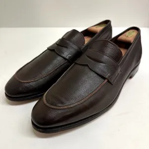 EXCELLENT Meermin Men's Brown Softcalf Penny Loafer Brown Size US 12.5 / UK 11.5
