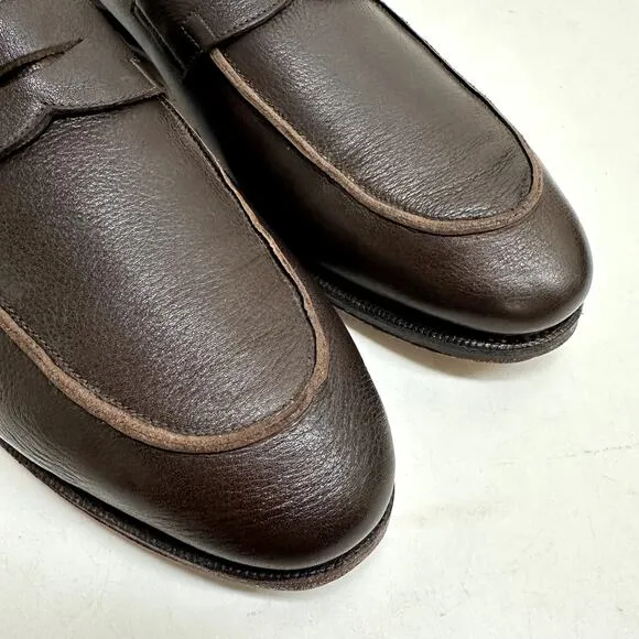 EXCELLENT Meermin Men's Brown Softcalf Penny Loafer Brown Size US 12.5 / UK 11.5