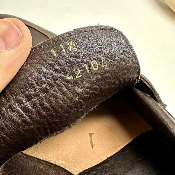 EXCELLENT Meermin Men's Brown Softcalf Penny Loafer Brown Size US 12.5 / UK 11.5