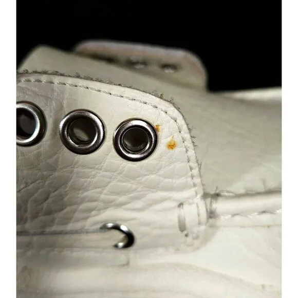 Eytys Mykonos Loafers 35 5.5 White Grained Leather Shoes