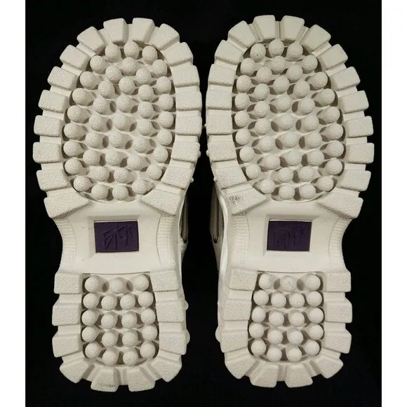 Eytys Mykonos Loafers 35 5.5 White Grained Leather Shoes