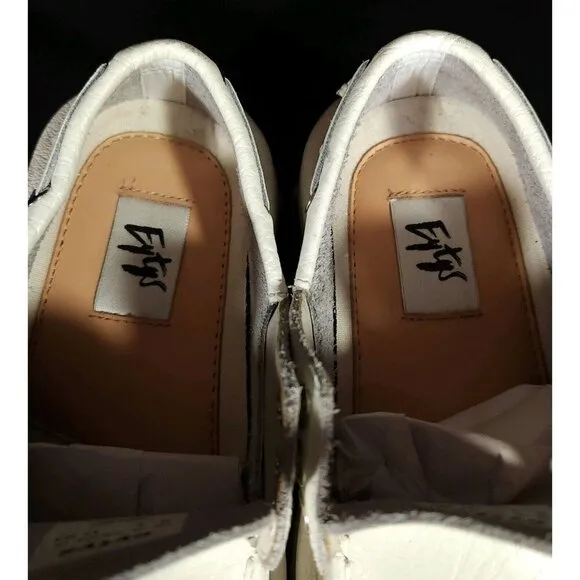 Eytys Mykonos Loafers 35 5.5 White Grained Leather Shoes
