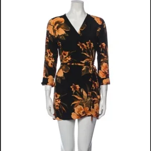Faithfull the Brand Caribbean Floral Wrap Mini Dress Size XS
