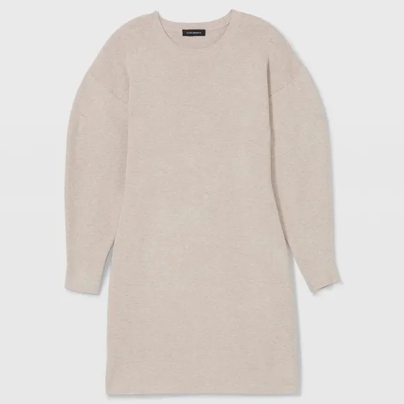 Fashion Sleeve Shaped Sweater Dress - Brand New - NEVER WORN - Taupe Heather
