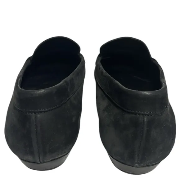 Ferragamo Reversible Buckle Gancini Moccasin Loafers Wom 8.5 Black Suede 16223