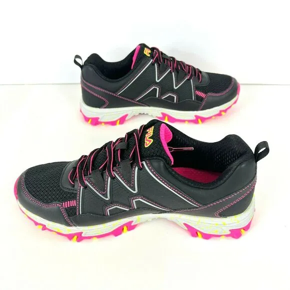 Fila USA Women At Peake 23 Sneakers Trail Running Shoes Size 7M Black New No Box