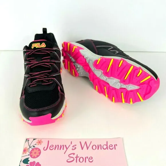 Fila USA Women At Peake 23 Sneakers Trail Running Shoes Size 7M Black New No Box