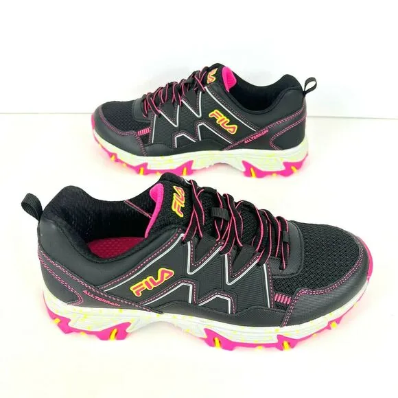 Fila USA Women At Peake 23 Sneakers Trail Running Shoes Size 7M Black New No Box