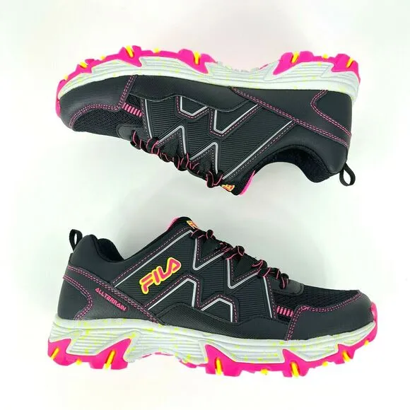 Fila USA Women At Peake 23 Sneakers Trail Running Shoes Size 7M Black New No Box