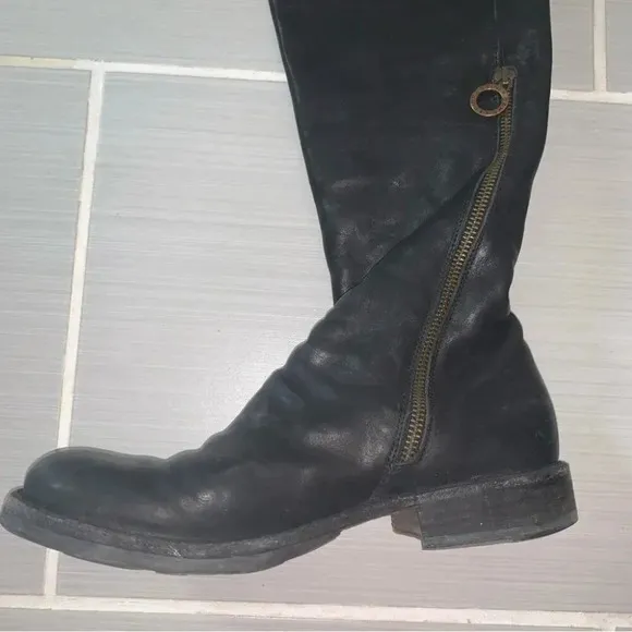 Fiorentini   Baker Emma Eternity Leather Knee High Boots in Nero Cusna 37