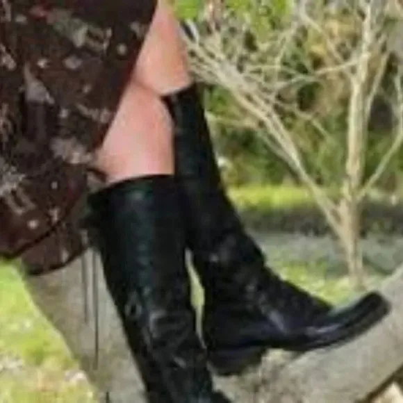 Fiorentini   Baker Emma Eternity Leather Knee High Boots in Nero Cusna 37