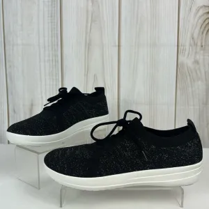 FitFlop Sneakers Lace Up Knit Lightweight Comfort Tennis Shoes Black Size 9