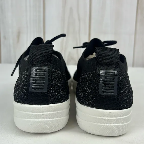 FitFlop Sneakers Lace Up Knit Lightweight Comfort Tennis Shoes Black Size 9