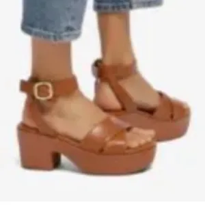FITFLOPLeather Pilar Crossover Ankle StrapPlatform Sandals