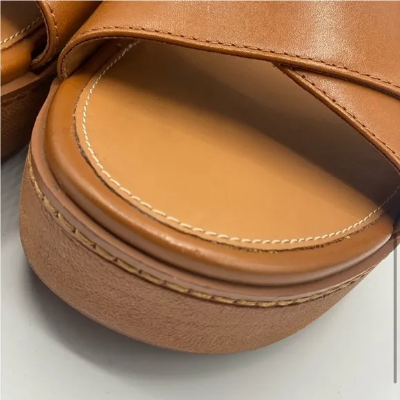 FITFLOPLeather Pilar Crossover Ankle StrapPlatform Sandals