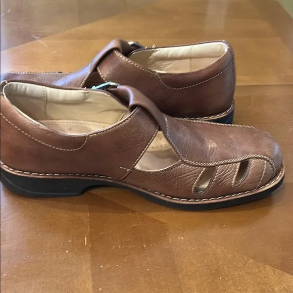 Florsheim Brown Leather Loafers with Ventilated Design