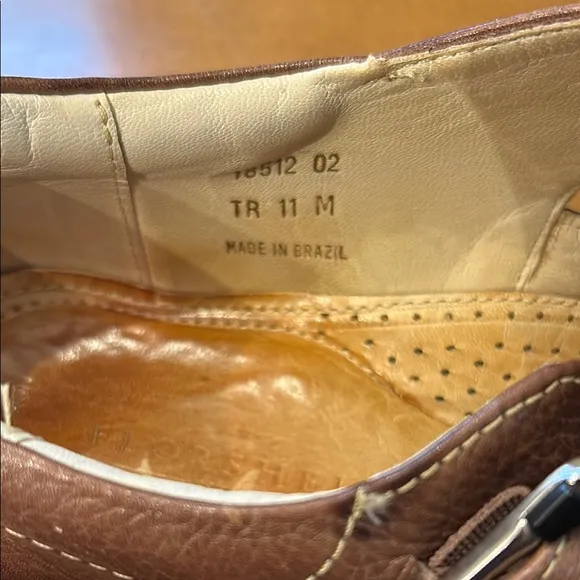 Florsheim Brown Leather Loafers with Ventilated Design