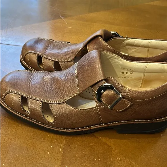 Florsheim Brown Leather Loafers with Ventilated Design