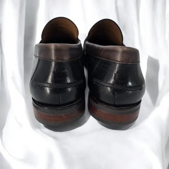 Florsheim Leather Loafers Dress Shoes Slip On Black Brown Mens 13B NARROW Preppy