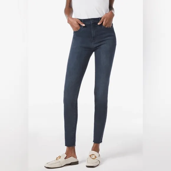 Frame Denim Le High Skinny Jeans Raw Edge in Seaway Size 31