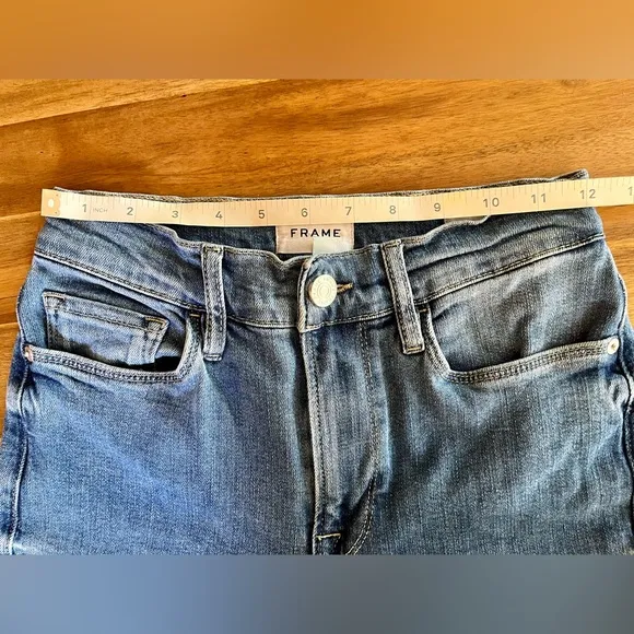 FRAME Le Palazzo Raw Hem Crop Jeans - Color Jonah - Size 27
