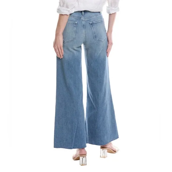 FRAME Le Palazzo Raw Hem Crop Jeans - Color Jonah - Size 27