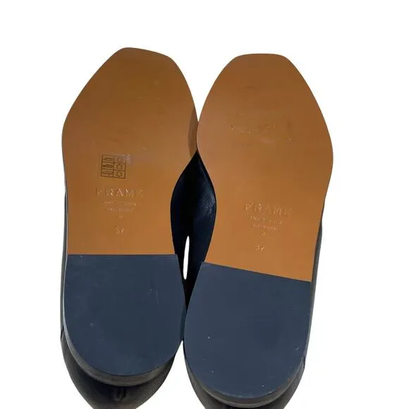 Frame Le Verona Black Leather Loafers Women's Size 37 (US 7) New Without Box