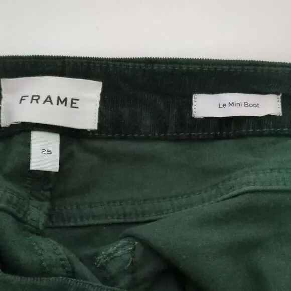 FRAME Le Mini boot corduroy flare pants 25 New