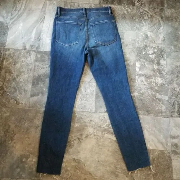 Frame Ali High Rise Skinny Cigarette Raw Jeans 26
