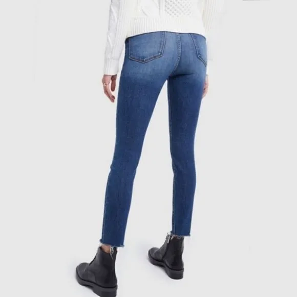 Frame Ali High Rise Skinny Cigarette Raw Jeans 26