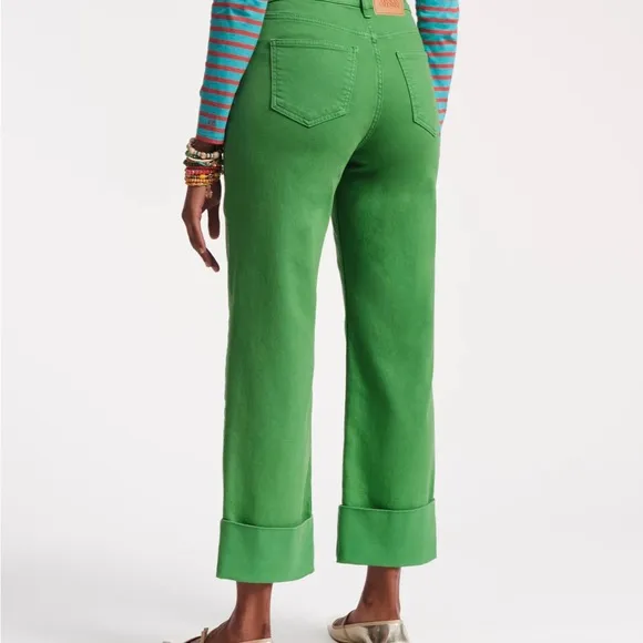 Frances Valentine Green Cropped Ankle Jeans