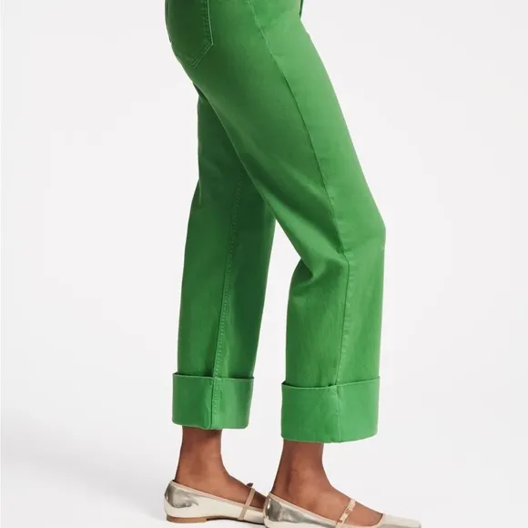 Frances Valentine Green Cropped Ankle Jeans